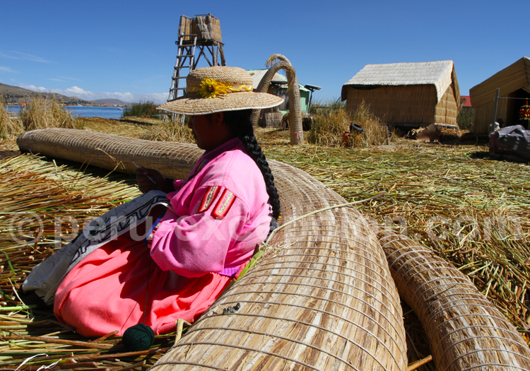 Ile flottante Uros, Titicaca