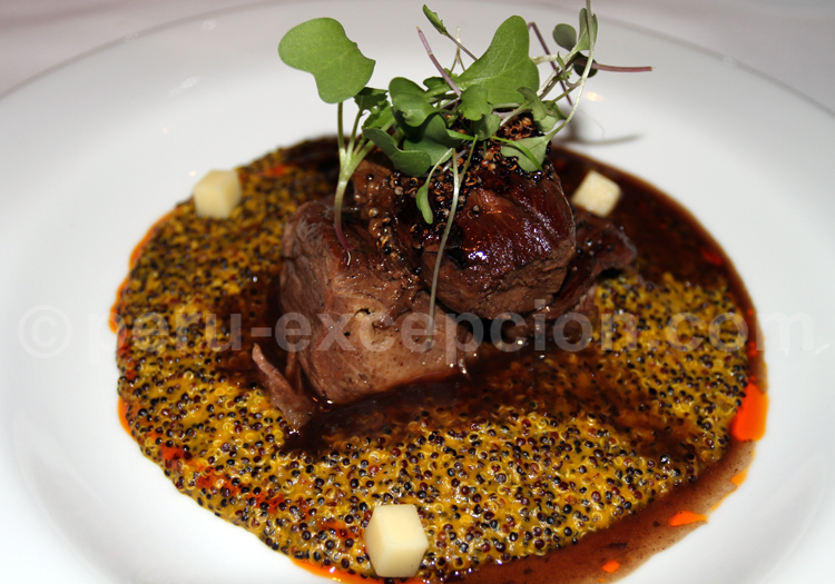 Lomo d’alpaca et risotto de quinoa