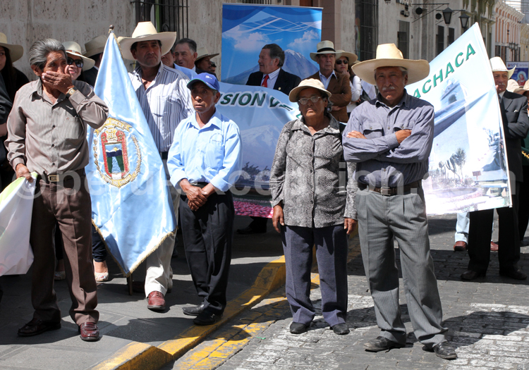 Rassemblement dans les rues d'Arequipa, Pérou